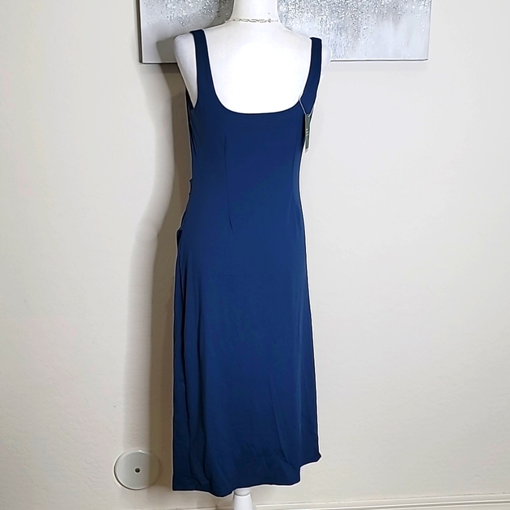 **SOLD** NEW Halara Square Neck Bodycon Majolica Blue Dress - Picture 5 of 5